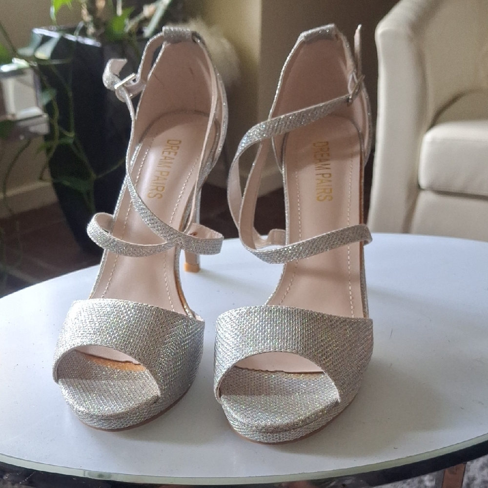Silver Glitter Women's Shoes